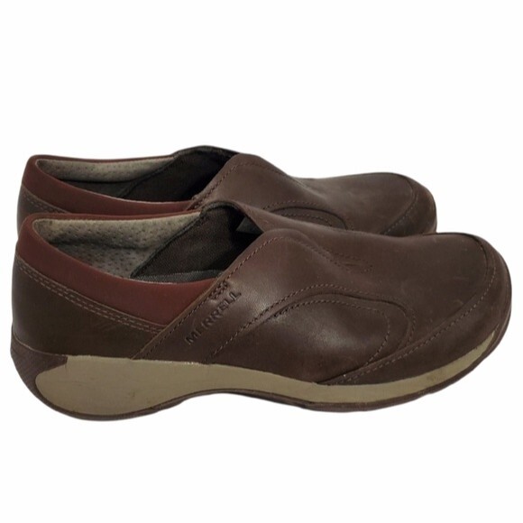 MERRELL ENCORE Q2 MOC BROWN LEATHER SHOE - Picture 2 of 8